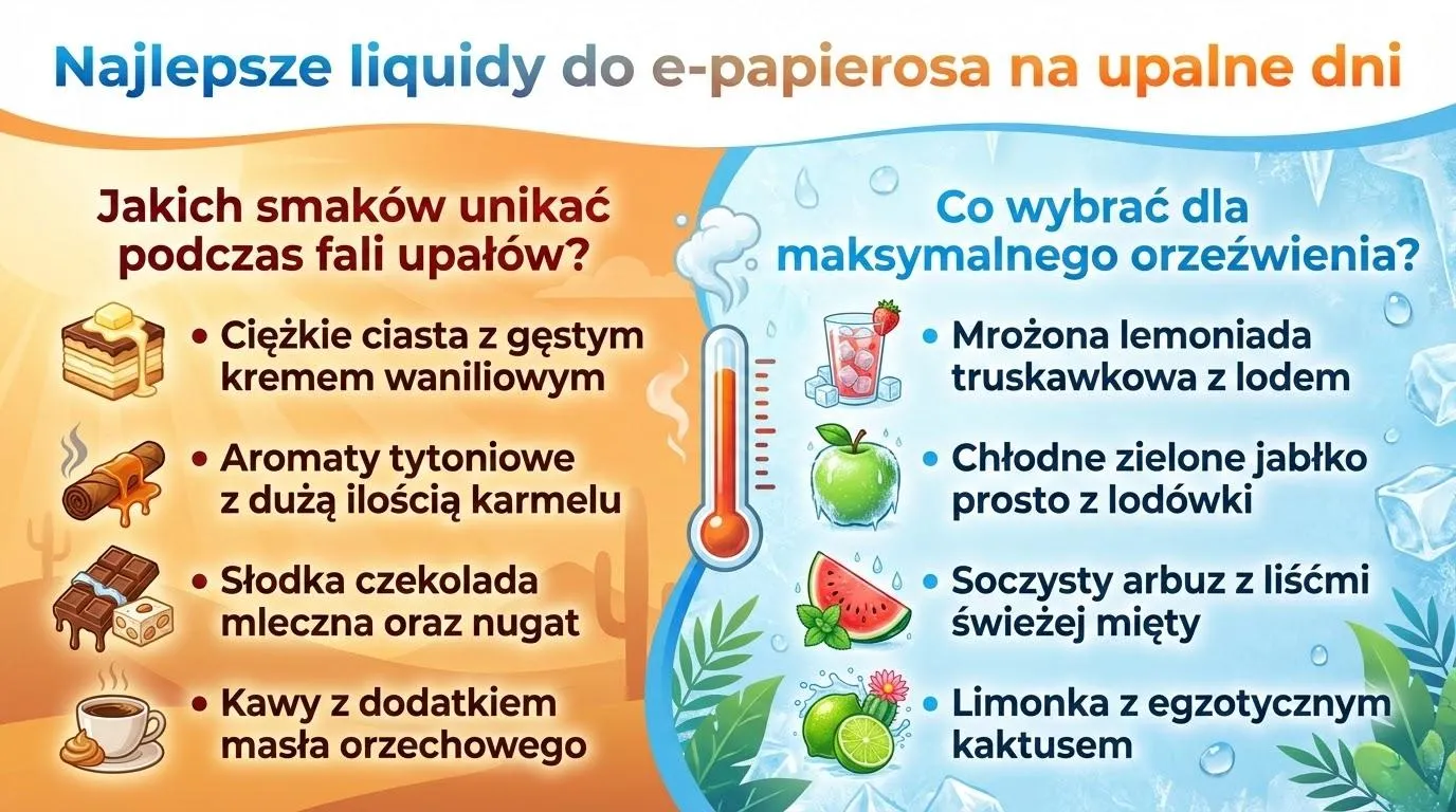 Najlepsze liquidy do-e-papierosa na upalne dni