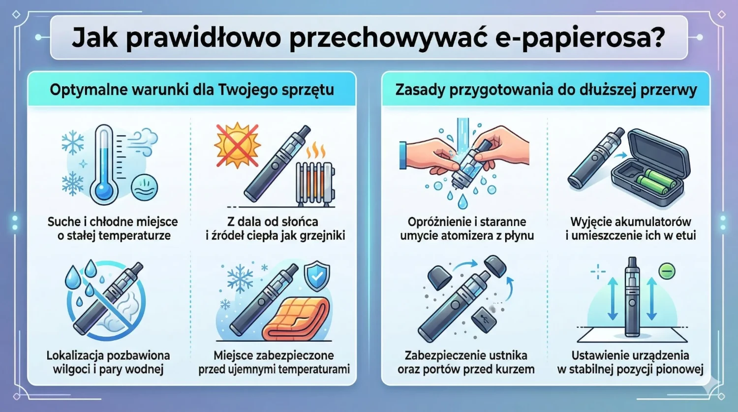 Jak prawidłowo przechowywać e-papierosa?
