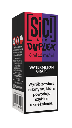 E-Liquid SIC! NIC 8ml - Watermelon Grape 12mg