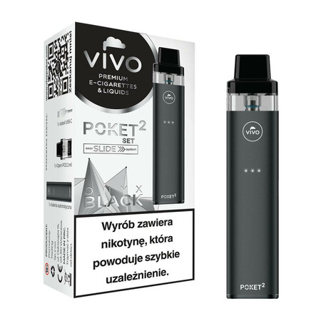E-Cigarette POD VIVO Poket 2 Open Black sans résistance