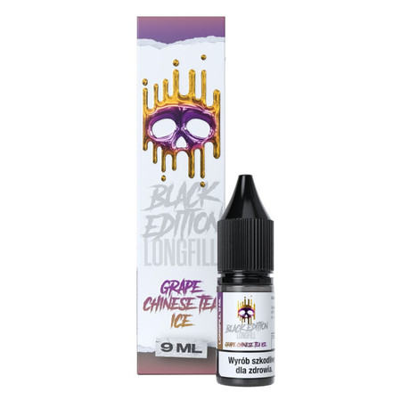 Longfill Dark Line Black Edition 9ml - GRAPE CHINESE TEA ICE