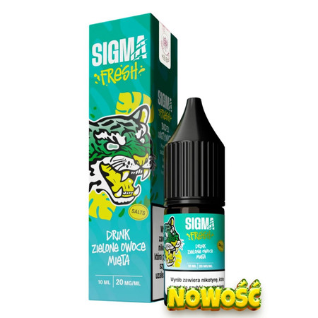 Liquid Sigma Fresh Salt 10ml - Drink Zielone Owoce Mięta 20mg