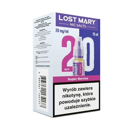 Liquid Lost Mary 10ml - Super Berries 20mg 