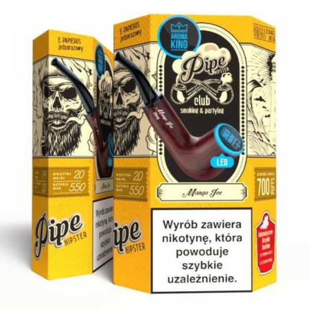 Disposable E-Cigarette AROMA King Pipe Rey 700+ Mango Ice 20mg
