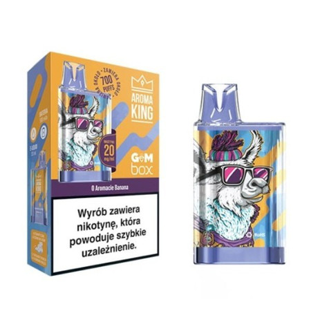 Disposable E-Cigarette AROMA King GEM Box Banana Ice 20mg