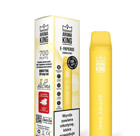 Jednorázová e-cigareta AROMA King I LOVE Gummy Bear 20mg
