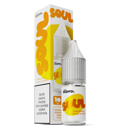 E-Liquid Klarro Soul Salt 10ml - Narancs Ananász Mangó 20mg