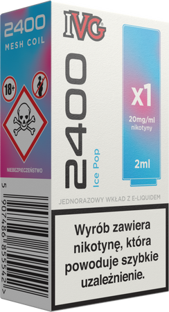 Cartridge IVG 2400 - Ice Pop 20mg 2ml