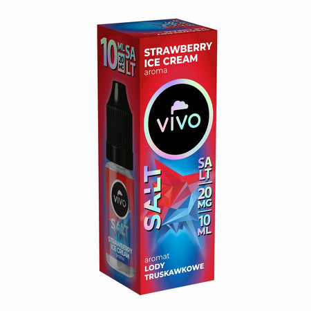 Рідина VIVO Salt 10ml - Strawberry Ice Cream 20mg