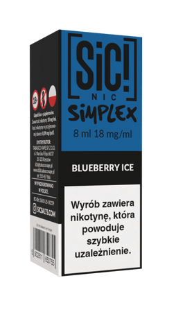 Liquid SIC! NIC 8ml - Blueberry Ice 18mg