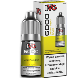 Рідина IVG 6000 Nicotine Salt 10ml - Lemon Peach Crush 20mg