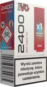 Cartridge IVG 2400 - Red Apple Ice 20mg 2ml