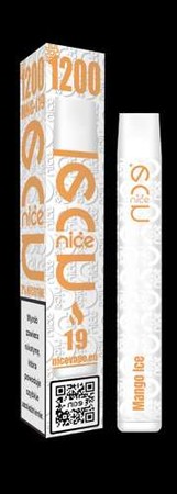 Cigarette électronique jetable VOOM 1200 MANGO ICE 20mg