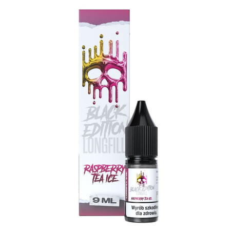 Longfill Dark Line Black Edition 9ml - RASPBERRY TEA ICE