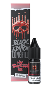 Longfill Dark Line Black Edition 9ml - MILK STRAWBERRY ICE