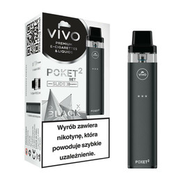 E-Cigaretta POD VIVO Poket 2 Open Black porlasztófej nélkül