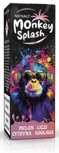 E-liquid Monkey Splash Salt 10ml - Melon liczi cytryna Koolada 20MG