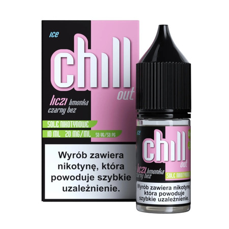 E-liquid Chill Out 10ml - Liczi Limonka Czarny Bez Ice