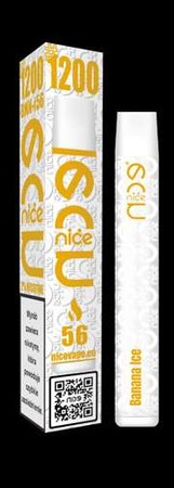 Cigarette électronique jetable VOOM 1200 BANANA ICE 20mg