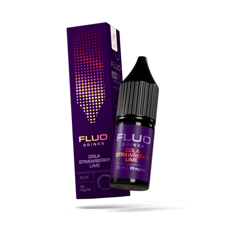 Жидкость FLUO Drinks 10ml - Cola Strawberry Lime 20mg