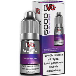 Жидкость IVG 6000 Nicotine Salt 10ml - Berrylicious Blast 20mg