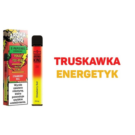 E-Papieros Jednorazowy AROMA King Strawberry Bull 20mg