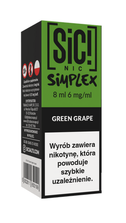 E-Liquide SIC! NIC 8ml - Green Grape Ice 6mg