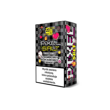 E-Liquid Pixel Salt 10ml - Strawb Blackb Grape 20mg