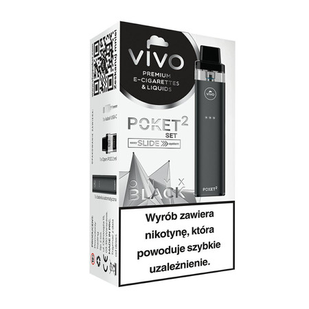 E-Cigareta POD VIVO Poket 2 Open Black bez žhavicí hlavy