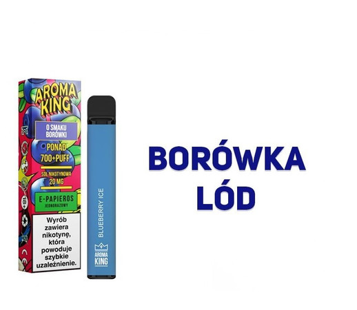 E-papieros Jednorazowy AROMA King Hookah Blueberry Ice 0mg