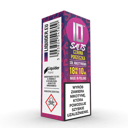 Жидкость ID SALTS 10ml - Czarna Porzeczka 18mg
