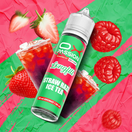 Longfill OX Passion 10/60ml - Straw Razz Ice Tea