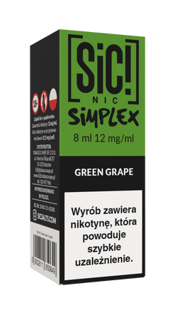 E-Liquid SIC! NIC 8ml - Green Grape Ice 12mg