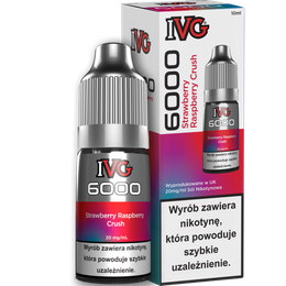 E-liquide IVG 6000 Nicotine Salt 10ml - Strawberry Raspberry Crush 20mg