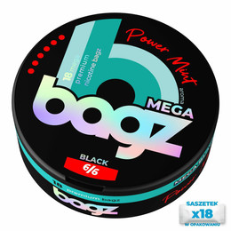 Никотиновые пакетики BAGZ Power Mint 6/6 BLACK MEGA