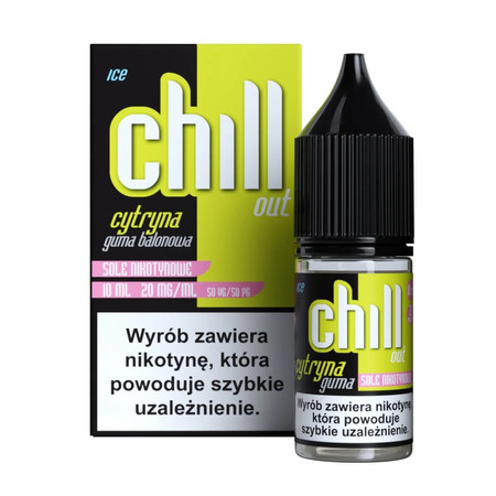 E-liquid Chill Out 10ml - Cytryna Guma Balonowa Ice 20mg
