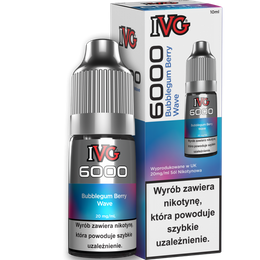 Жидкость IVG 6000 Nicotine Salt 10ml - Bubblegum Berry Wave 20mg