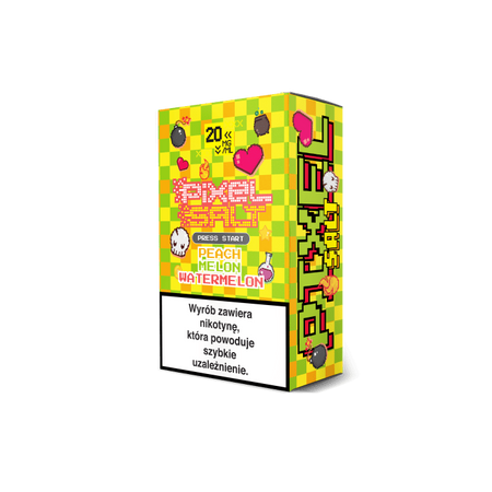 E-Liquide Pixel Salt 10ml - Peach Melon Watermel 20mg