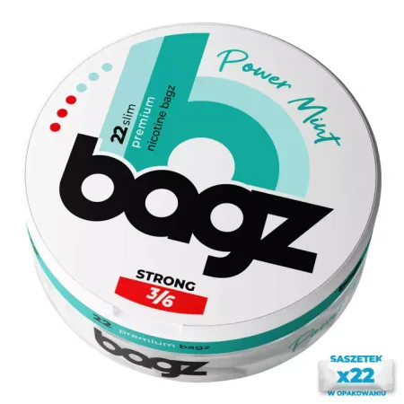 Nicotine pouches BAGZ Power Mint 3/6 STRONG
