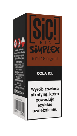 Рідина SIC! NIC 8ml - Cola Ice 18mg