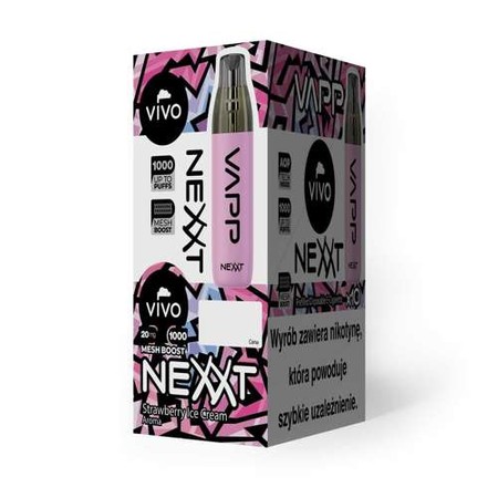 Disposable E-Cigarette VIVO VAPP NEXXT Strawberry ice cream 20mg