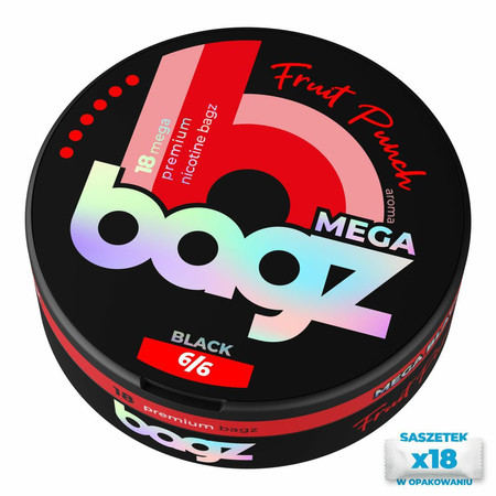 Нікотинові подушечки BAGZ Fruit Punch 6/6 BLACK MEGA