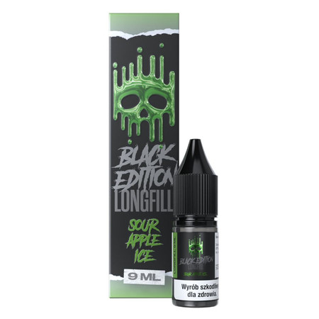 Longfill Dark Line Black Edition 9ml - SOUR APPLE ICE