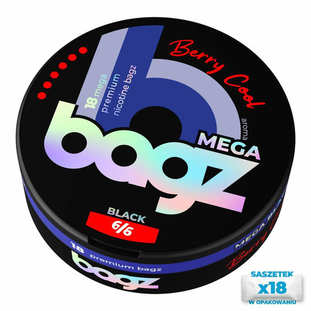 Нікотинові подушечки BAGZ Berry Cool 6/6 BLACK MEGA