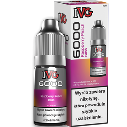 Рідина IVG 6000 Nicotine Salt 10ml - Raspberry Peach Bliss 20mg