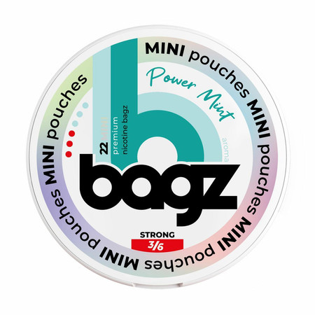 Nikotínové vrecúška BAGZ Power Mint 3/6 STRONG MINI