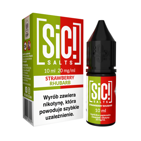 E-liquid SIC! Salt 10ml - Strawberry Rhubarb 20mg
