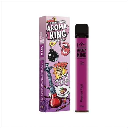 E-papieros Jednorazowy AROMA King Hookah Passionfruit 0mg