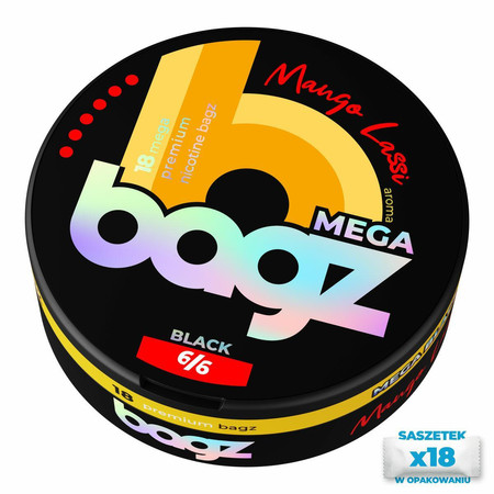 Woreczki Nikotynowe BAGZ Mango Lassi 6/6 BLACK MEGA