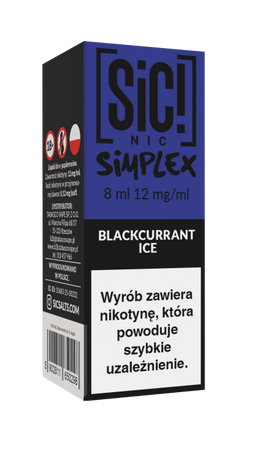 Жидкость SIC! NIC 8ml - Blackcurrant Ice 12mg